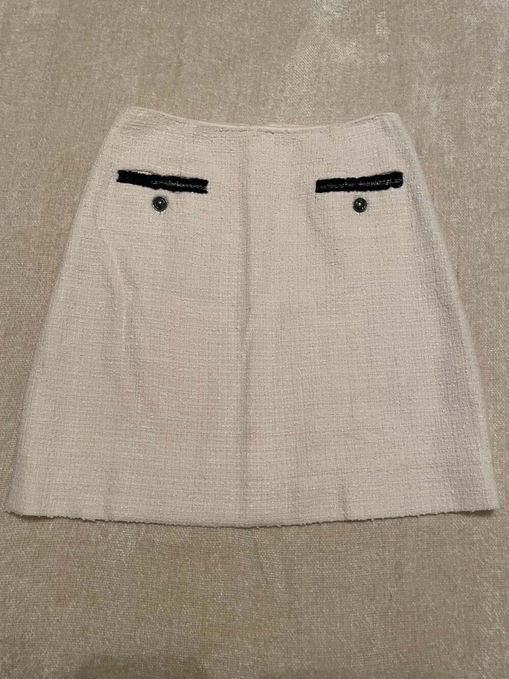 L.K.Bennett Tweed Recycled Cotton Mini Skirt Twee Old Money Holiday